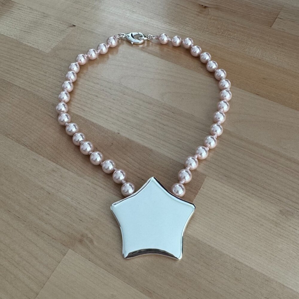 Sandy Liang Gateaux Necklace in Pink - Picture 4 of 7